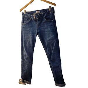 Hudson Womens Jeans Collin Straight Leg Size 28 Flap Pocket Medium Wash Blue